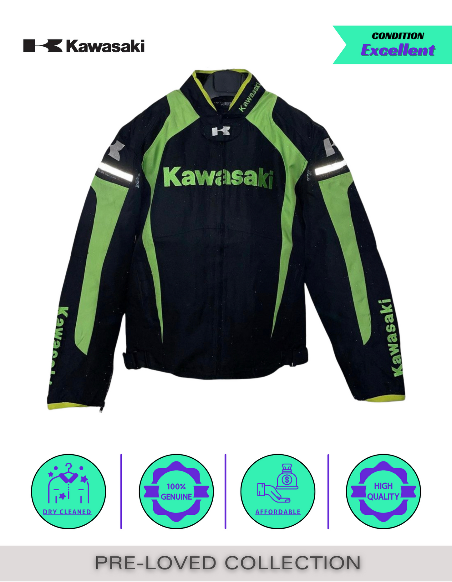 KAWASAKI I Men Sport Jacket I Black/Green I L