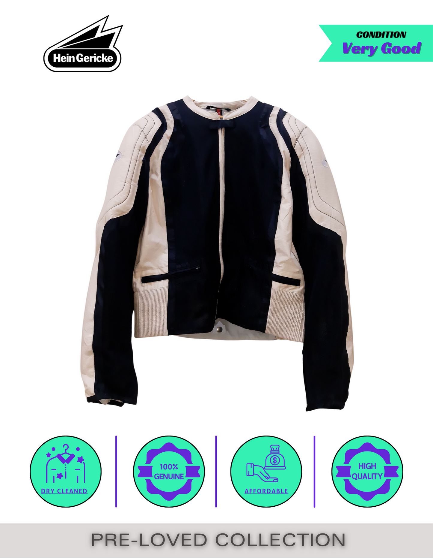 Hein Gericke I Men Touring Jacket I Black & Off-White I 2XL