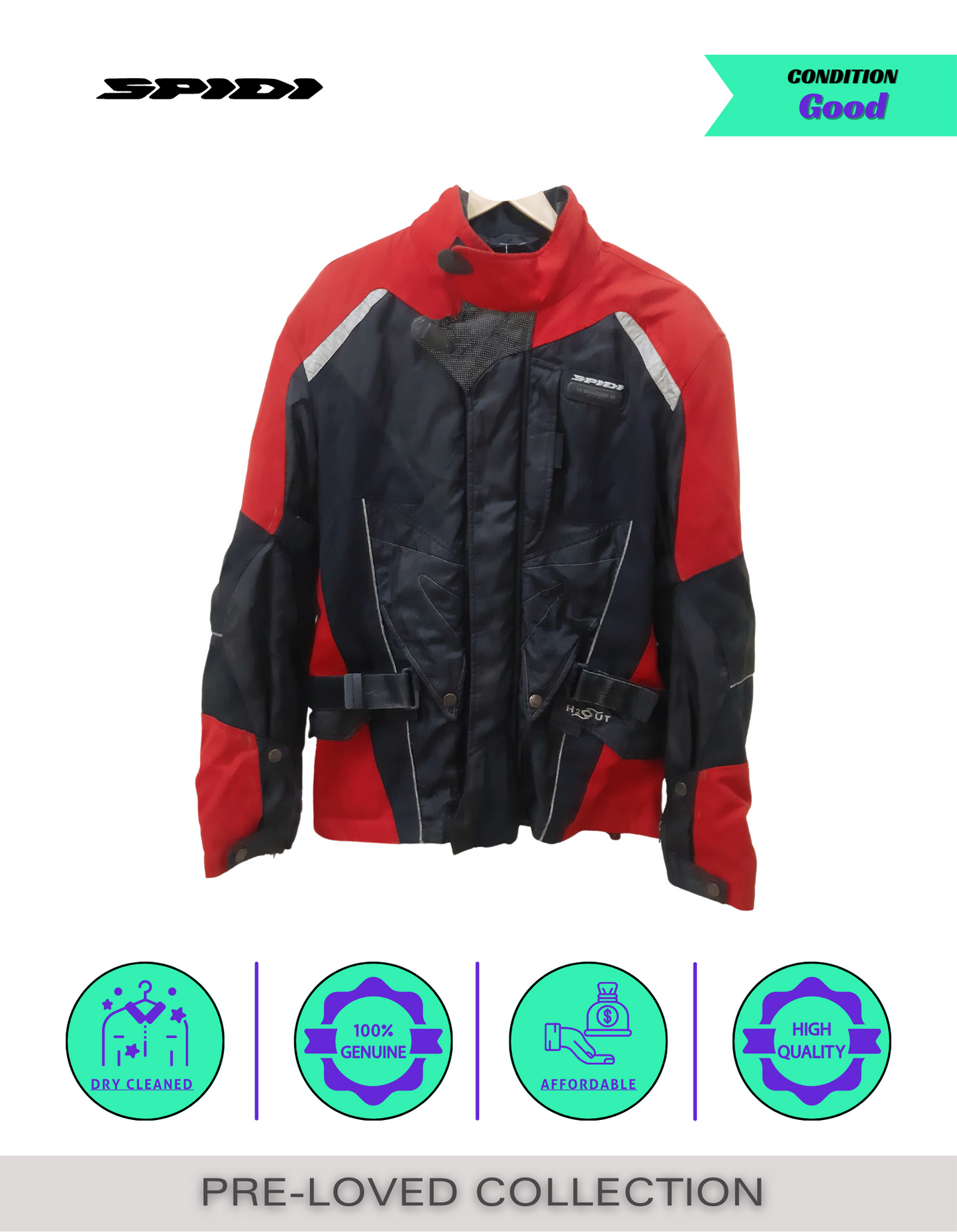 SPIDI I Men Touring Jacket I Black/Red I 2XL
