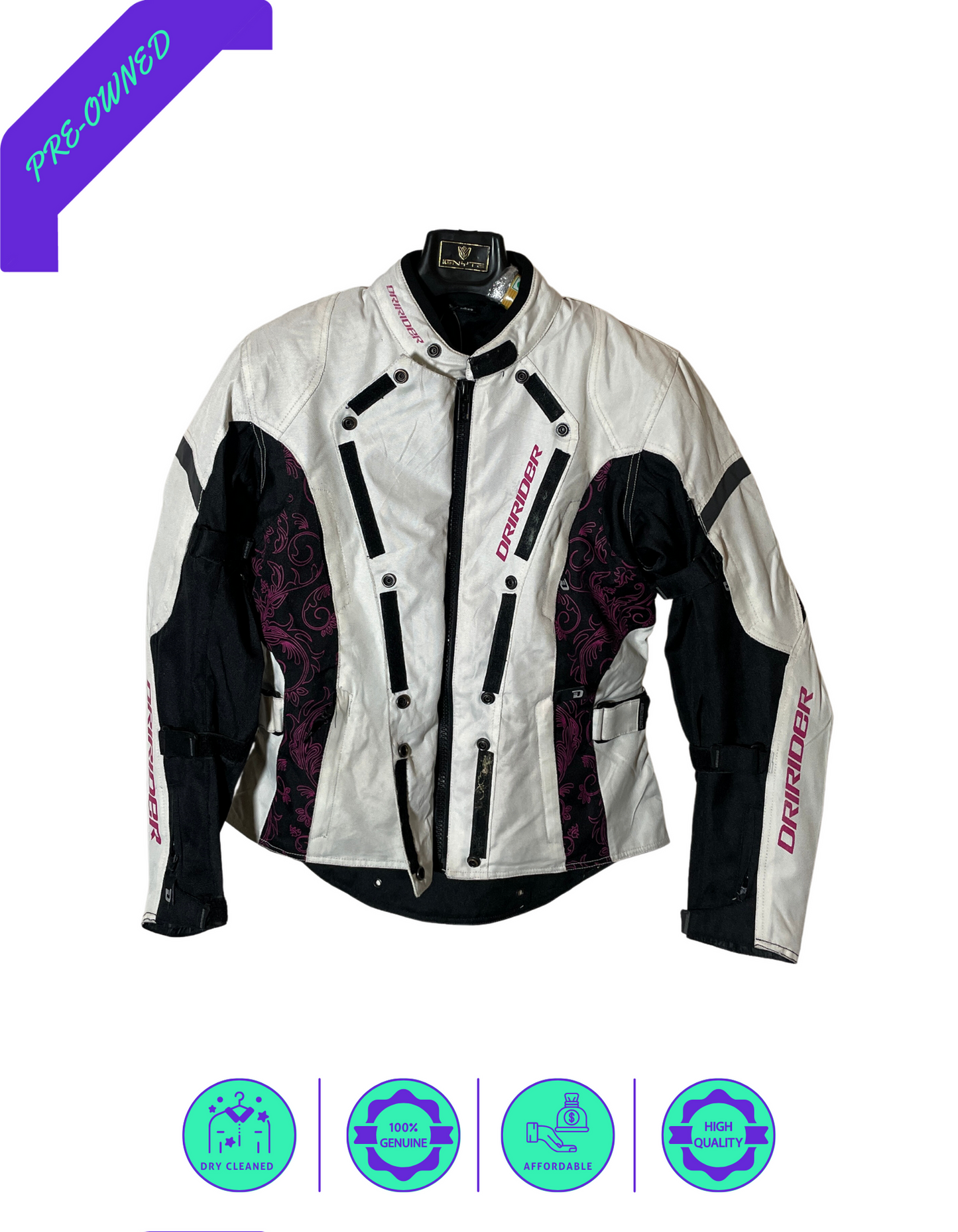 DRI Rider I Women Touring Jacket I White/Black I S