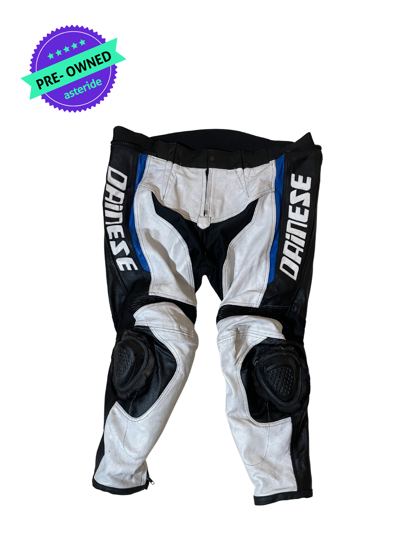 Dainese I Men Racing Leather Pant I Black/White I 44"-46"