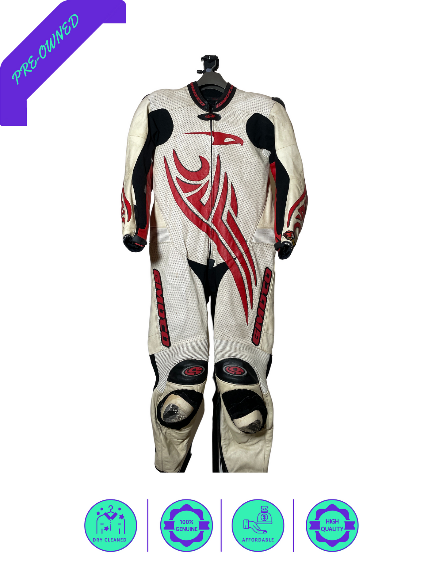 GMOTO I Men Racing Suit I 1-piece I Red/White I S