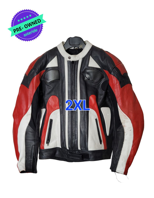 Genuine Leather I Men Racing Jacket I Multicolor