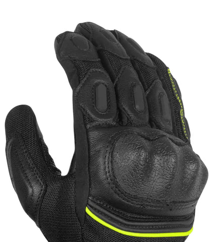 Rynox Tornado Pro 3 Motorcycle Gloves (Balck - Fluo)